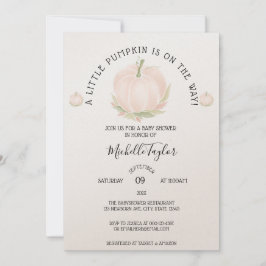 Invitación Un Pequeño Calabaza Otoño Cae Baby Shower Floral E