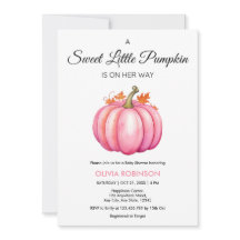 Un pequeño calabaza otoño otoño Chica rosado Baby