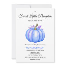 Un pequeño calabaza otoño otoño cuarto azul Baby S