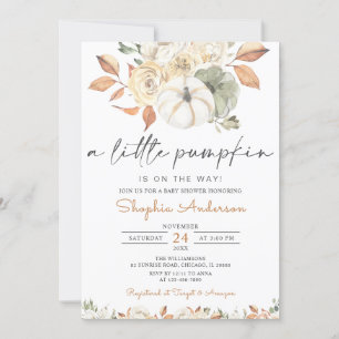 Invitación Un pequeño calabaza otoño otoño otoño otoño caída 