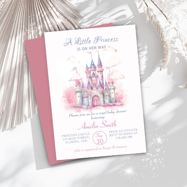 Invitación Un pequeño castillo de princesas Baby Shower (Subido por el creador)