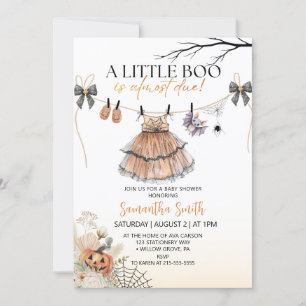 Invitación Un pequeño Chica de Boo en línea Baby Shower