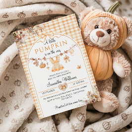 Invitación Un pequeño Chica de calabaza Baby Shower de otoño 