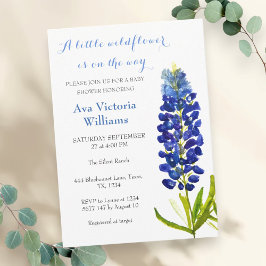 Invitación Un pequeño Chica de flores silvestres Baby Shower 