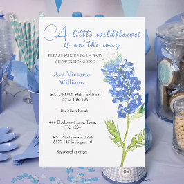 Invitación Un pequeño Chica de flores silvestres Baby Shower 