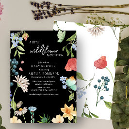 Invitación Un pequeño Chica de flores silvestres Baby Shower 