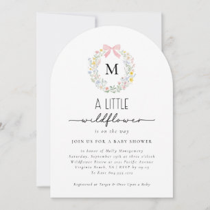 Invitación Un pequeño Chica de flores silvestres en Baby Show