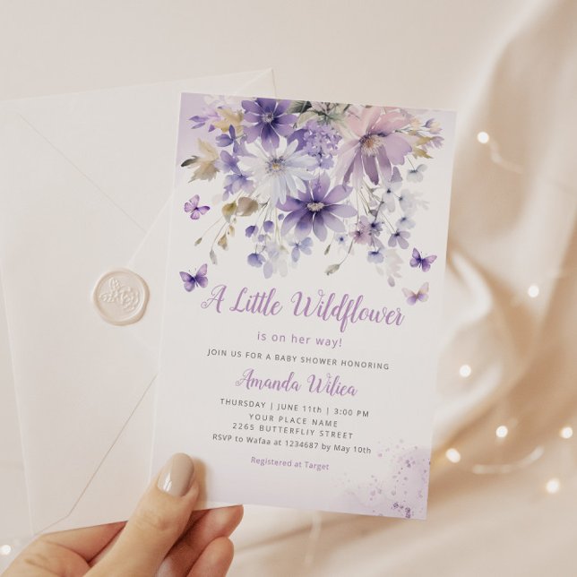 Invitación Un pequeño Chica de flores silvestres en Baby Show (Subido por el creador)