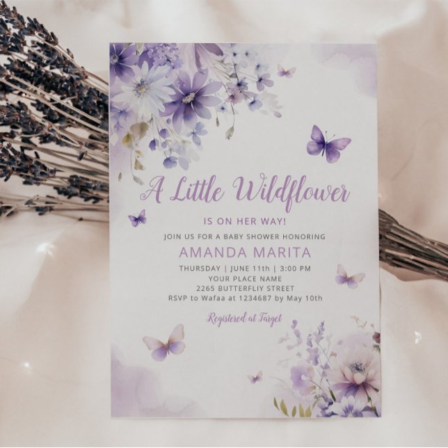 Invitación Un pequeño Chica de flores silvestres en Baby Show (Subido por el creador)