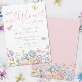 Invitación Un pequeño Chica de flores silvestres en Baby Show