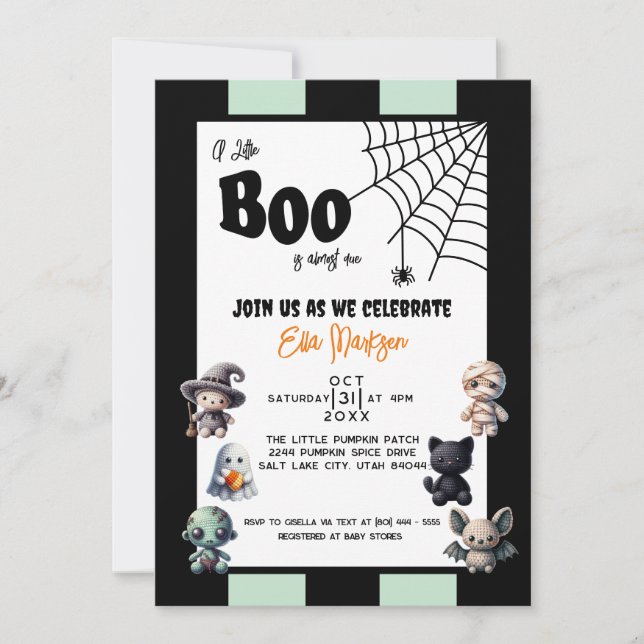 Invitación Un pequeño chicle se debe a la Baby Shower de Hall (Anverso)