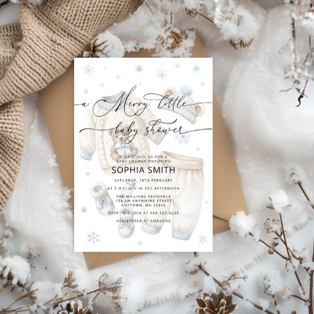 Invitación Un Pequeño Chico Feliz Baby Shower (Subido por el creador)