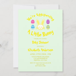 Invitación Un Pequeño Conejito De Baby Shower De Pascua
