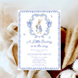 Invitación Un Pequeño Conejito Está En Camino Del Niño Baby S