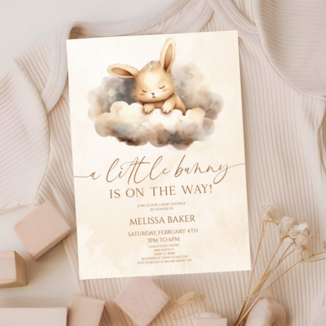 Invitación ¡Un Pequeño Conejo Está En Camino! Baby Shower nub (Subido por el creador)