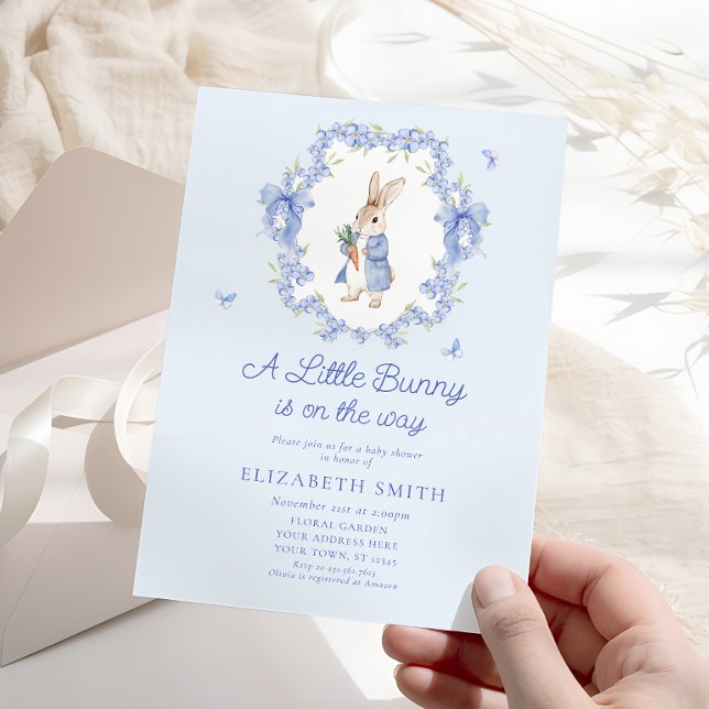 Invitación Un Pequeño Conejo Está En Camino De La Baby Shower (Subido por el creador)