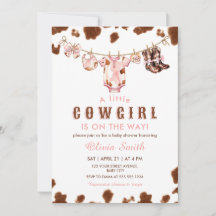 Un pequeño cowgirl Western Clothesline Baby Shower