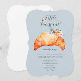 Invitación Un Pequeño Croissant Está En Camino De Baby Shower
