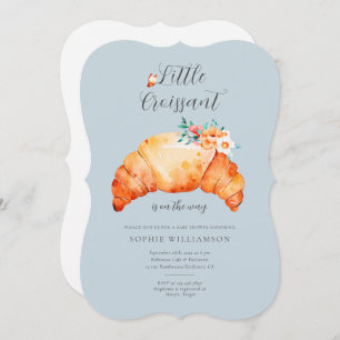 Invitación Un Pequeño Croissant Está En Camino De Baby Shower
