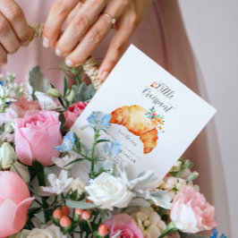Invitación Un Pequeño Croissant Está En Camino De Baby Shower