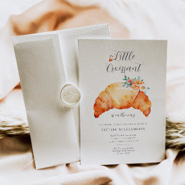 Invitación Un Pequeño Croissant Está En Camino De Baby Shower