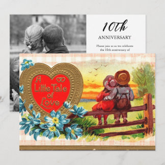 Invitación Un pequeño cuento de amor aniversario de bodas vin