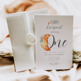 Invitación Un pequeño cumpleaños croissant
