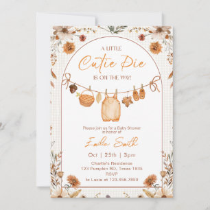 Invitación Un pequeño Cutie Pie Boho otoño ducha bebé