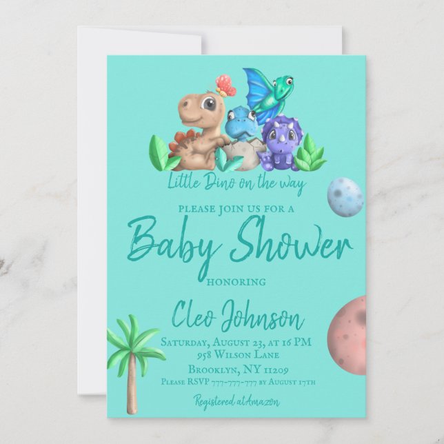 Invitación Un pequeño doncello en su camino a Baby Shower (Anverso)