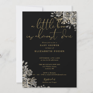 Invitación Un pequeño duende gótico floral todo en uno para b