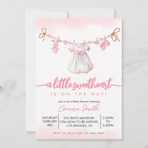 Invitación Un pequeño Dulcito para San Valentín Baby Shower