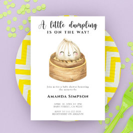 Invitación Un pequeño dumpling está en camino baby shower
