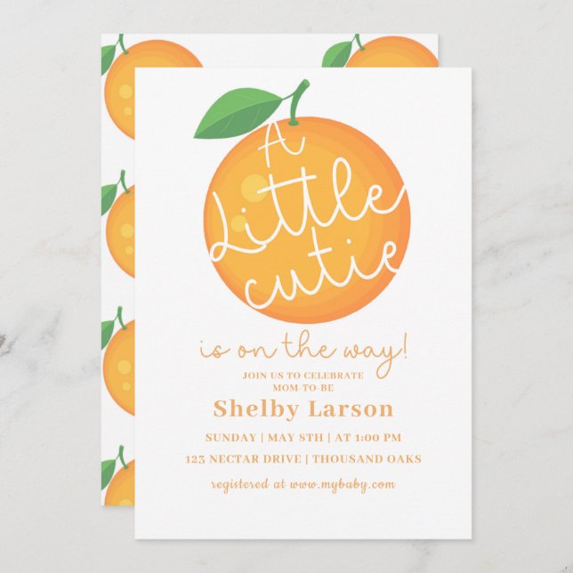 Invitación Un pequeño encanto, Baby Shower, Sin género, (Anverso / Reverso)