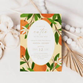 Invitación Un pequeño encanto | Fiesta de bebé moderna amaril