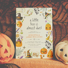 Invitación Un pequeño fantasma y la Baby Shower de calabaza