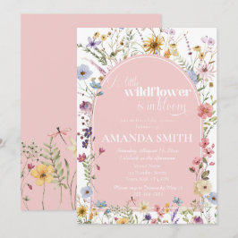 Invitación Un pequeño flor silvestre en el Baby Shower floral