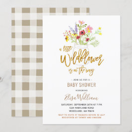 Invitación Un pequeño flor silvestre está en camino a Baby Sh