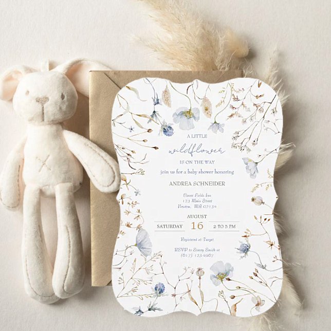 Invitación Un Pequeño Flor Silvestre Está En Camino De Baby S (Subido por el creador)