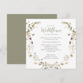 Invitación Un Pequeño Flor Silvestre Está En Camino De Sage B