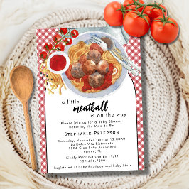 Invitación Un Pequeño Fútbol De Carne Está En Camino Del Baby