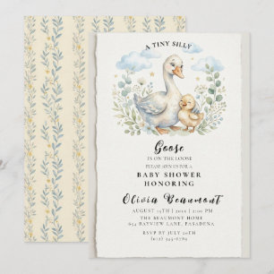 Invitación Un pequeño ganso tonto anda suelto: Baby Shower