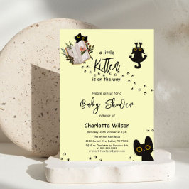 Invitación Un Pequeño Gatito Está En Camino De Un Gato De Bab