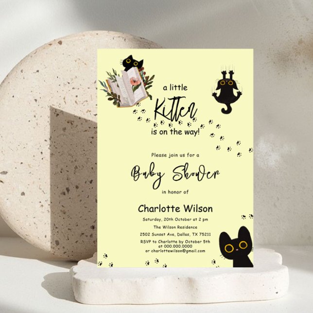 Invitación Un Pequeño Gatito Está En Camino De Un Gato De Bab (Subido por el creador)