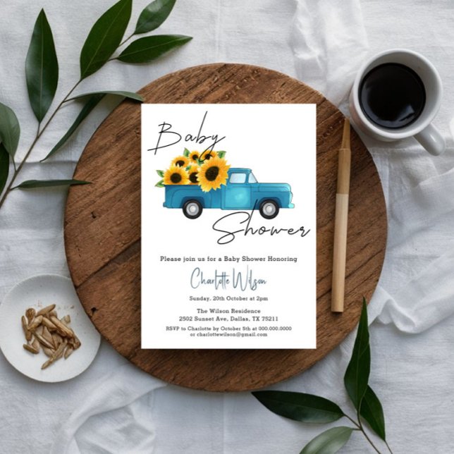 Invitación Un Pequeño Girasol Está En Camino De Baby Shower (Subido por el creador)