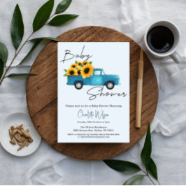 Invitación Un Pequeño Girasol Está En Camino De Baby Shower