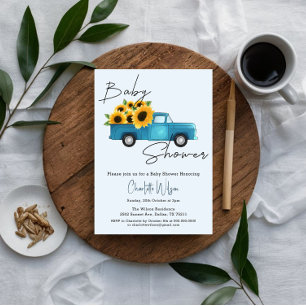 Invitación Un Pequeño Girasol Está En Camino De Baby Shower
