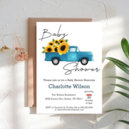 Invitación Un Pequeño Girasol Está En Camino De Baby Shower