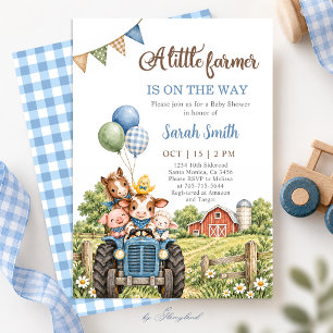 Invitación Un pequeño granjero Baby Shower Niño