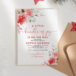 Invitación Un Pequeño Grupo De Navidades Alegres Baby Shower