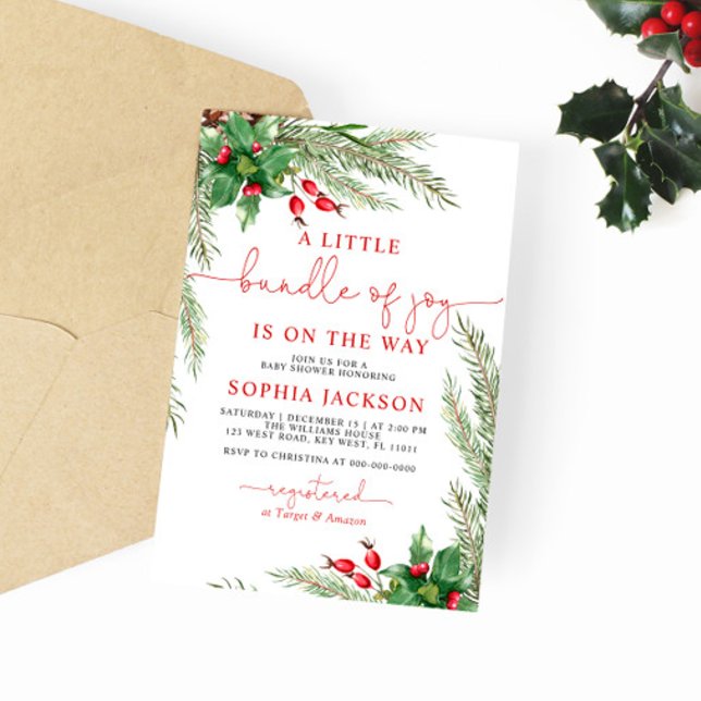 Invitación Un Pequeño Grupo De Navidades Alegres Baby Shower (Subido por el creador)